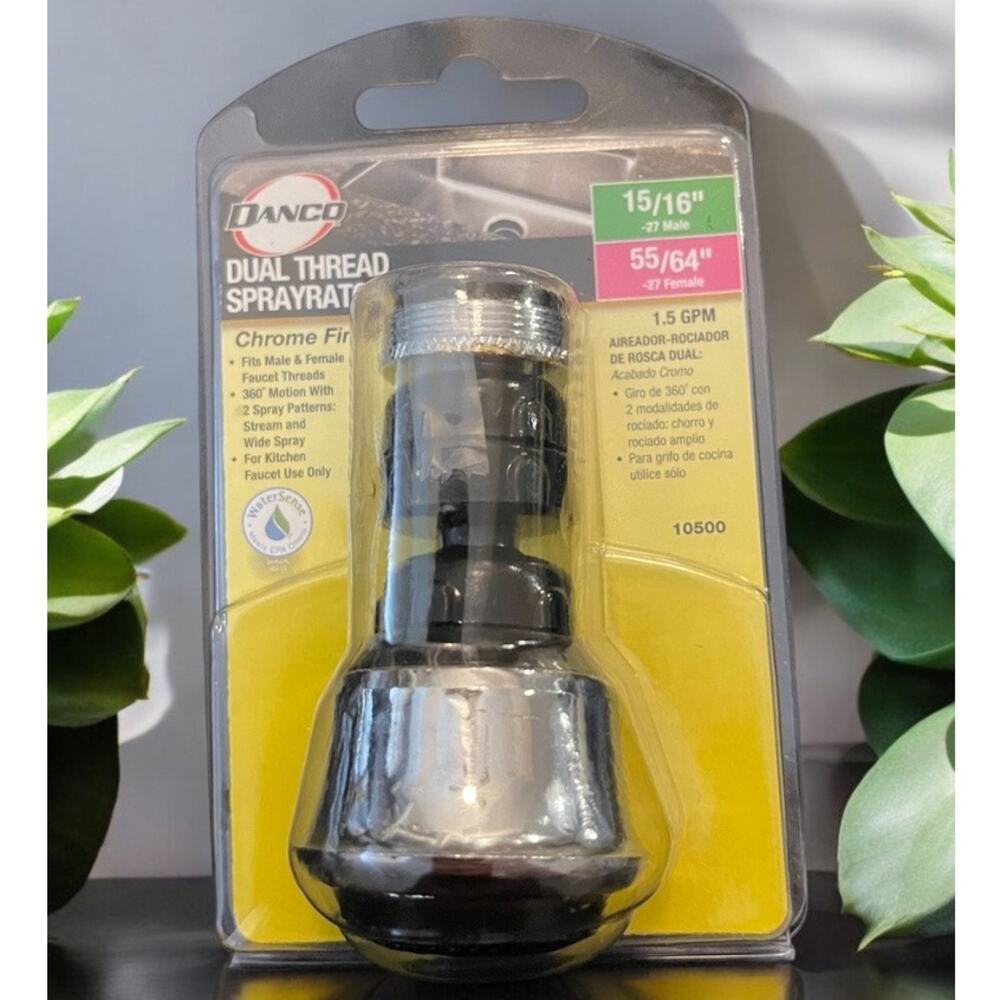 Danco Dual Thread 15/16 in.- 27M x 55/64 in.-27F Chrome Swivel Sprayrator Sink